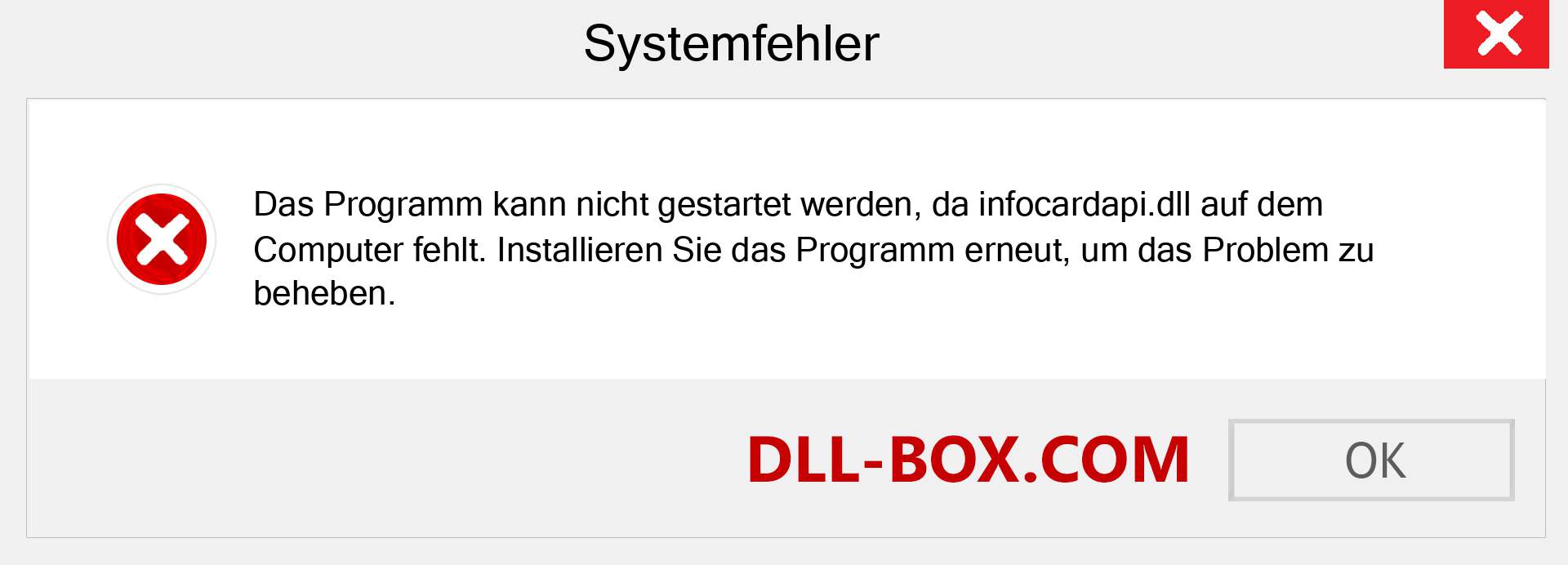 infocardapi.dll-Datei fehlt?. Download für Windows 7, 8, 10 - Fix infocardapi dll Missing Error unter Windows, Fotos, Bildern